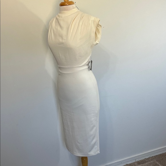Express NWT Ivory High Mock Neck Modest Sheath Dress Size XS - Picture 5 of 12